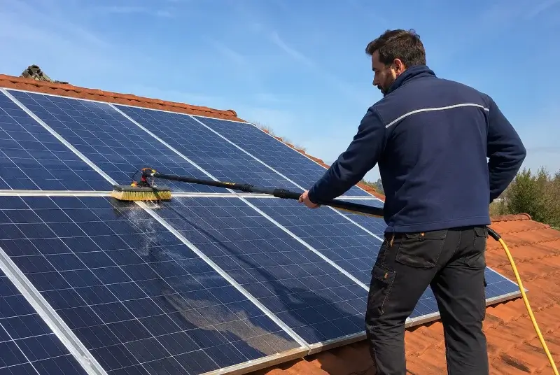 Nettoyage et entretien de panneaux solaires à Saint-Marc-la-Lande